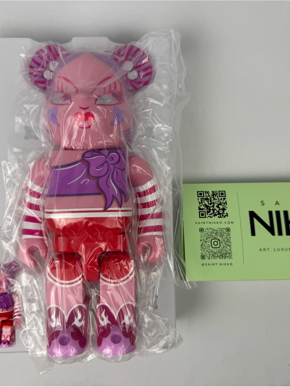 BE@RBRICK x Fafi SIGNED 400% / 100% Medicom Toys Bearbrick